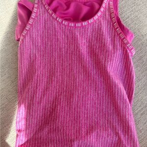 Nike Girl's 2-In-1 Dri Fit Pink Training Tank Top Shirt